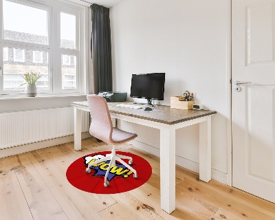 Tapis protège sol rond Waouh ! Bande dessinée