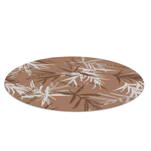 Tapis fauteuil bureau rond Palmiers