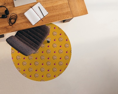 Tapis de chaise de bureau Citrons et cerises