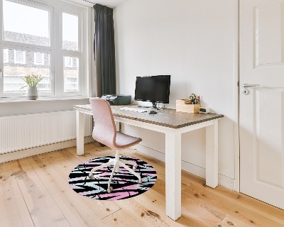 Tapis fauteuil bureau rond Gribouillages de graffitis
