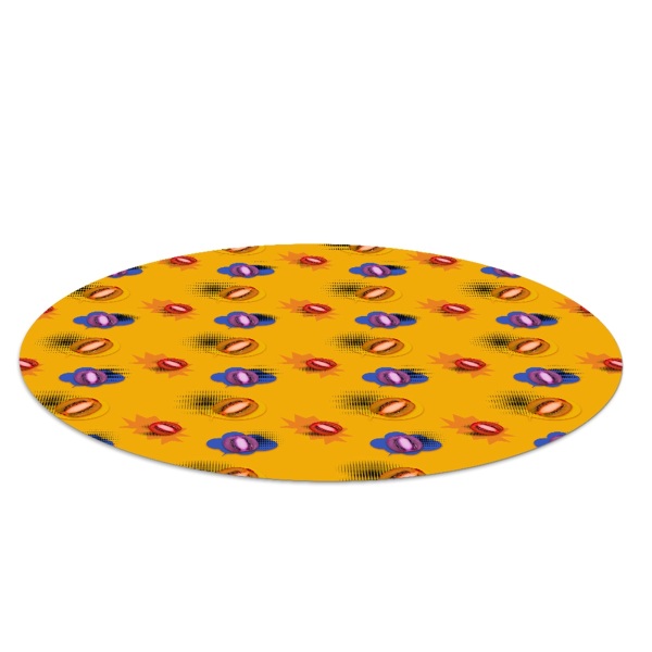 Tapis protège sol rond Art fruitier