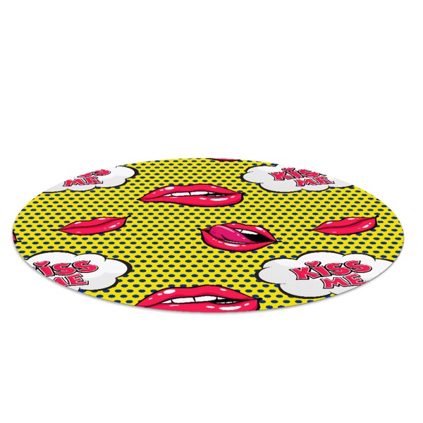Tapis de chaise de bureau Lèvres rouges à lèvres
