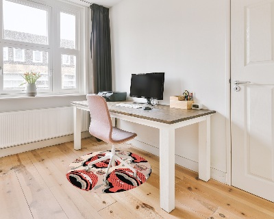 Tapis fauteuil bureau rond Lèvres rétro