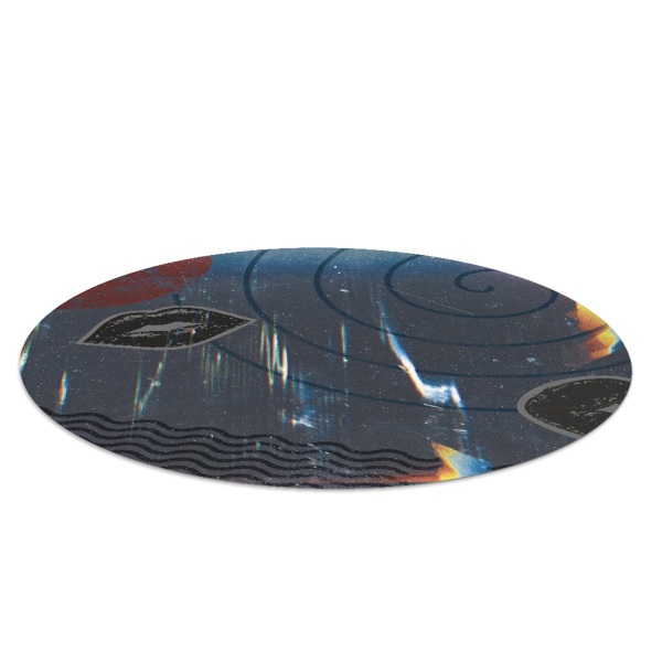 Tapis protège sol rond Motif poussiéreux