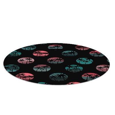 Tapis de protection de sol Palmiers rétro