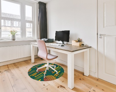 Tapis de chaise de bureau Coucher de soleil rétro