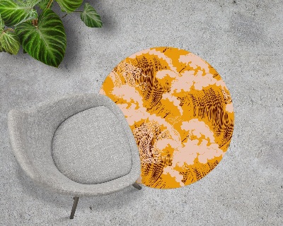 Tapis de protection de sol Vagues japonaises jaunes