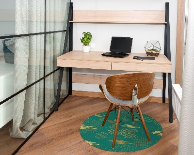 Tapis fauteuil bureau rond Symboles japonais
