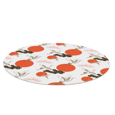 Tapis de chaise de bureau Grues, nuages, points
