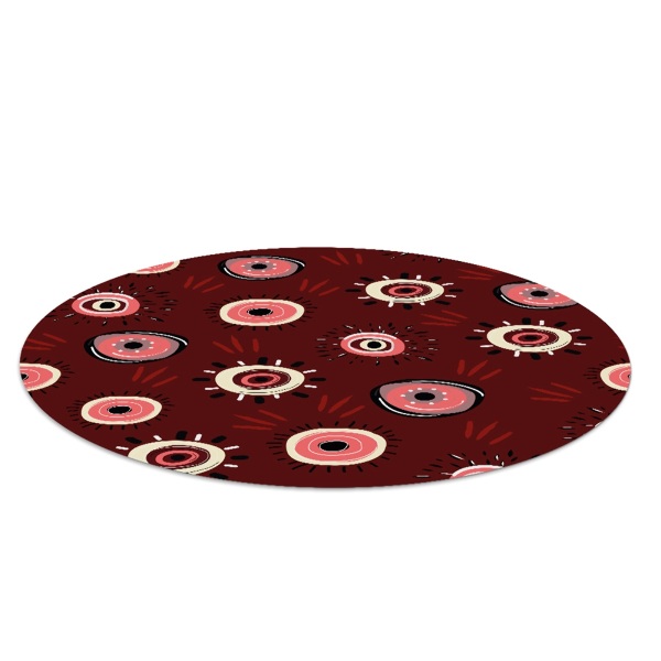 Tapis de protection de sol Motif yeux bordeaux