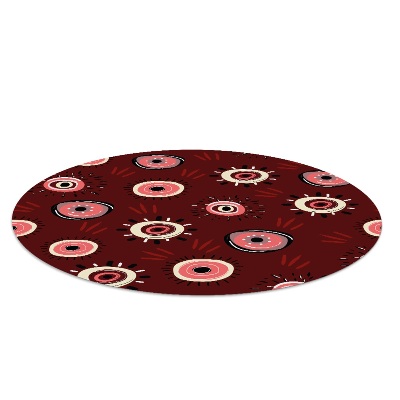 Tapis de protection de sol Motif yeux bordeaux