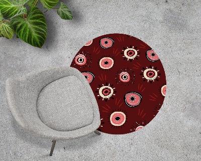 Tapis de protection de sol Motif yeux bordeaux