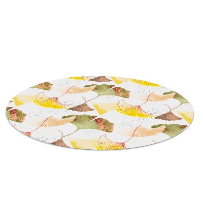 Tapis de chaise de bureau Feuilles de ginkgo