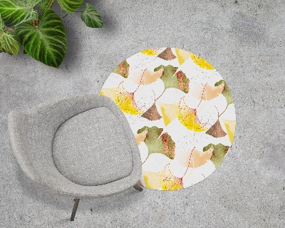 Tapis de chaise de bureau Feuilles de ginkgo
