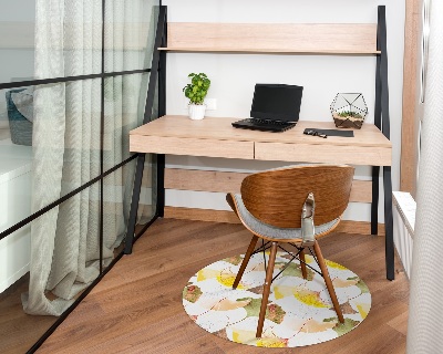 Tapis de chaise de bureau Feuilles de ginkgo
