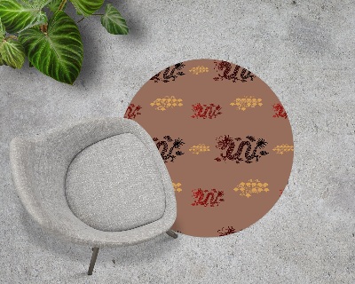 Tapis fauteuil bureau rond Motif de dragon asiatique