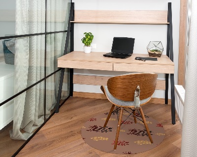 Tapis fauteuil bureau rond Motif de dragon asiatique