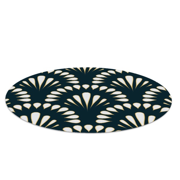 Tapis fauteuil bureau rond Composition élégante