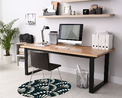 Tapis fauteuil bureau rond Composition élégante