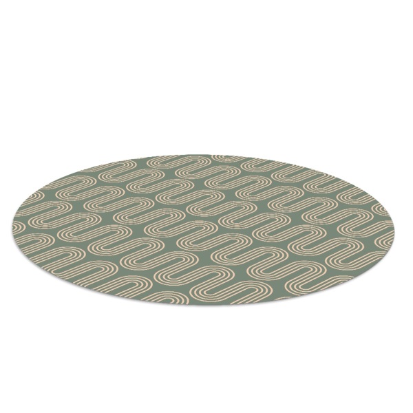 Tapis protège sol rond Modèle de fil de pâtes