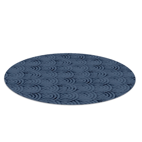 Tapis fauteuil bureau rond Arcs géométriques