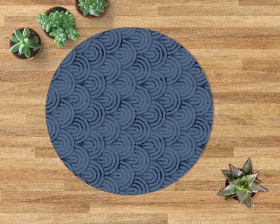 Tapis fauteuil bureau rond Arcs géométriques