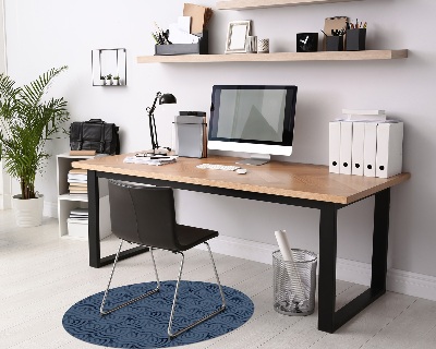 Tapis fauteuil bureau rond Arcs géométriques