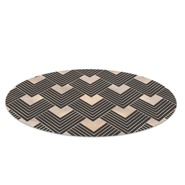 Tapis protège sol rond Motif décoratif artistique
