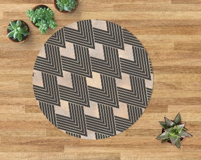 Tapis protège sol rond Motif décoratif artistique