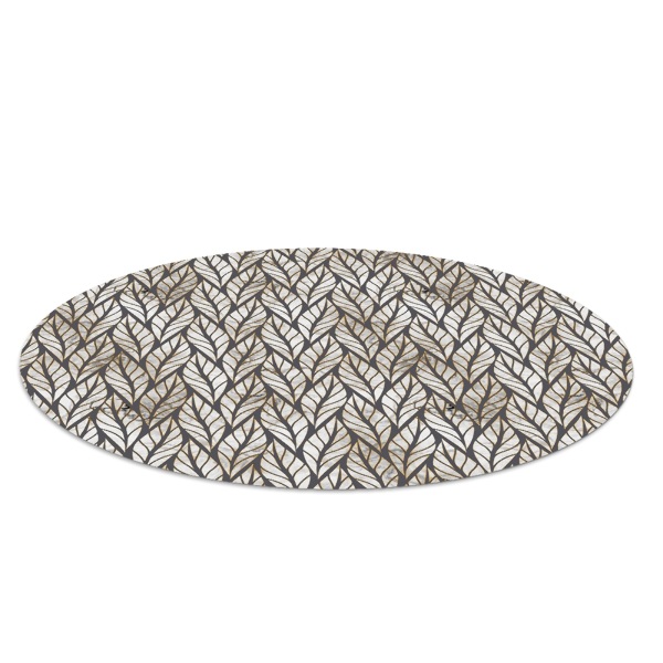 Tapis fauteuil bureau rond Feuilles de plantes marbrées
