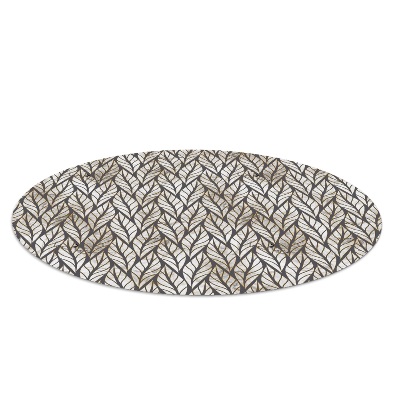 Tapis fauteuil bureau rond Feuilles de plantes marbrées
