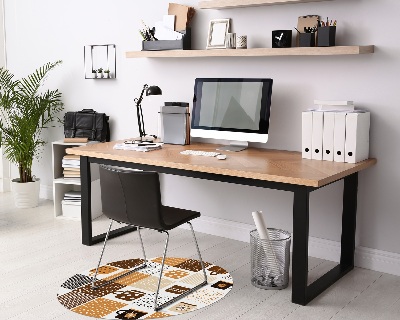Tapis protège sol rond Tasses, céramiques, plats