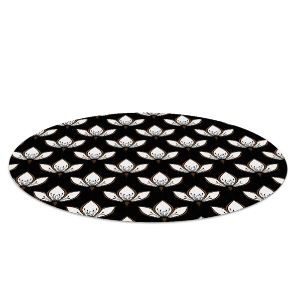 Tapis protège sol rond Lys élégants