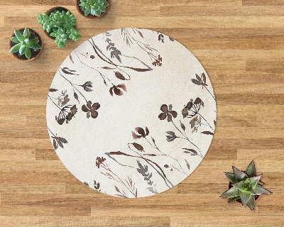 Tapis de protection de sol Ombres de fleurs