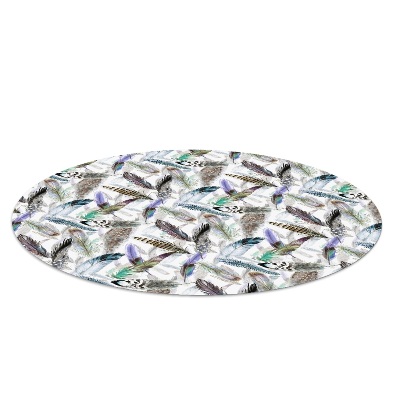 Tapis de chaise de bureau Plumes d'oiseaux