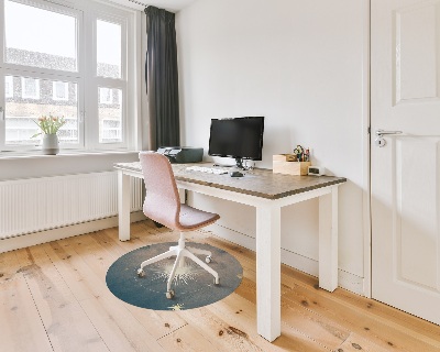 Tapis fauteuil bureau rond Étoiles et planètes