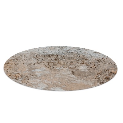 Tapis de protection de sol Mandala sur pierre