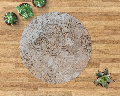 Tapis de protection de sol Mandala sur pierre