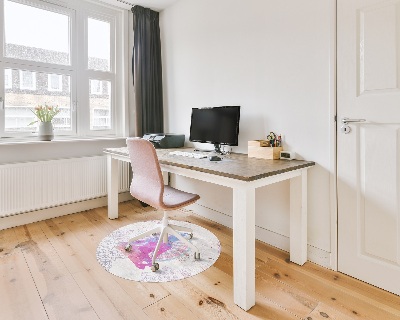 Tapis fauteuil bureau rond Bouddha accompagné d'un mandala