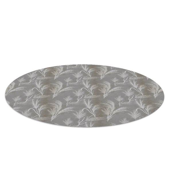 Tapis protège sol rond Herbe grise