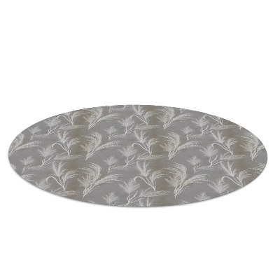 Tapis protège sol rond Herbe grise