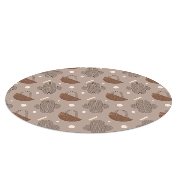Tapis fauteuil bureau rond Motif abstrait