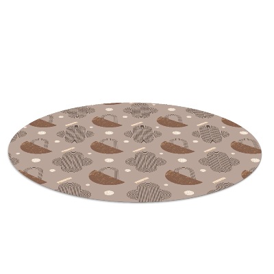 Tapis fauteuil bureau rond Motif abstrait