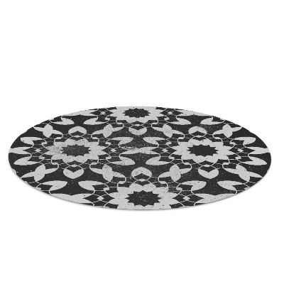 Tapis protège sol rond Mandala décoratif