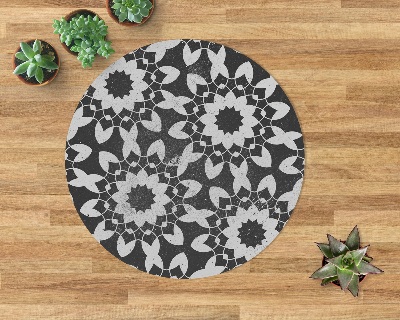 Tapis protège sol rond Mandala décoratif