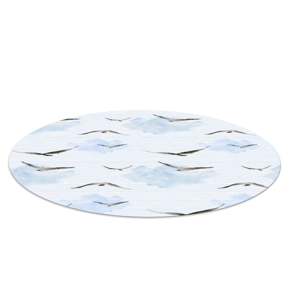Tapis fauteuil bureau rond Oiseaux dans le ciel bleu