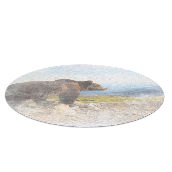 Tapis de chaise de bureau Ours aquarelle