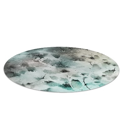 Tapis de protection de sol Fleurs encre aquarelle