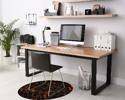 Tapis de chaise de bureau Chemin de lave