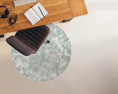 Tapis fauteuil bureau rond Feuilles fanées